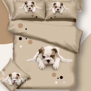 New Arrival Pretty White Dog Print 3D Bedding Sets
