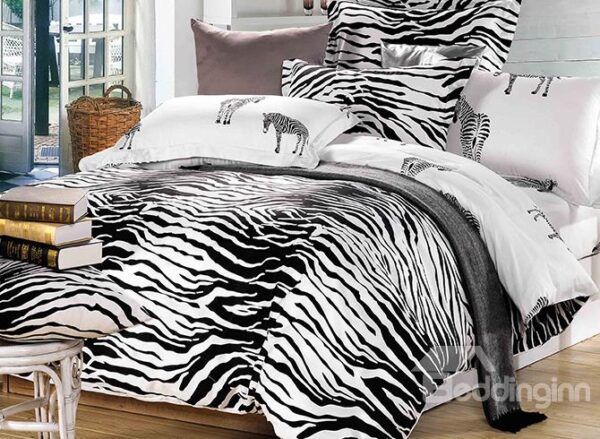 Very Sexy Zebra Print Soft Cotton Bedding Sets