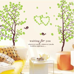 New Arrival Green Lovers' Tree Wall Stickers