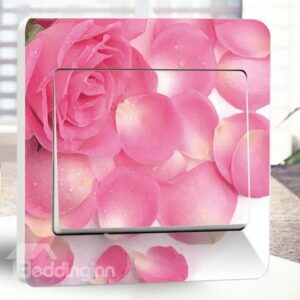 Romantic Fragrant Flowers Light Switch Wall Stickers