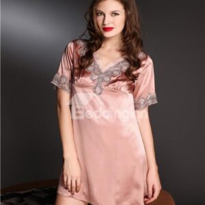 New Arrival High Quality Soft and Comfortable Lace Border Sleepwear