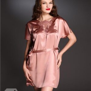 High Quality Embroidery Skincare Silk Sleepwear
