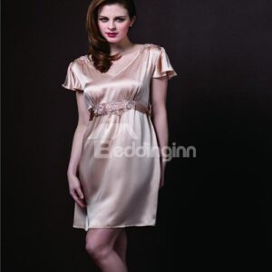 High Quality Graceful Belt Skincare Silk Sleepwear