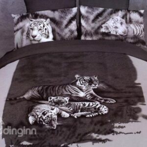 Lazy Tigers Sleeping on the Grass Pint Duvet Cover Sets