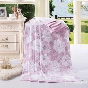 High Quality Comfortable Amazing Peony Jacquard Blanket