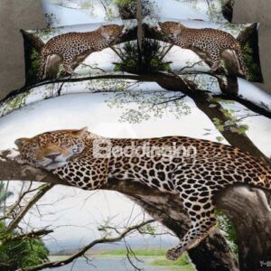 New Arrival Ink Leopard Printed 4 Piece Bedding Sets