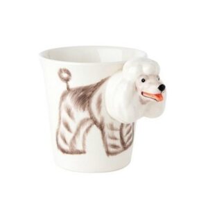 New Arrival Tempting Hand-painted 3D Ceramic Poodle Creative Mug