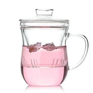 Lovely Creative Filterable Transparent Tea Cup