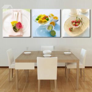 New Arrival Fruit Tray With Lemon & Strawberries Inside Cross Film Wall Art Prints