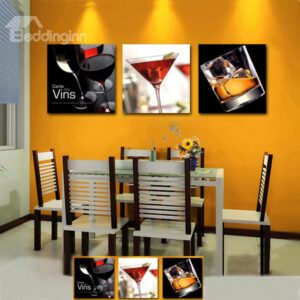 New Arrival Different Wine In Different Glass Cross Film Wall Art Prints