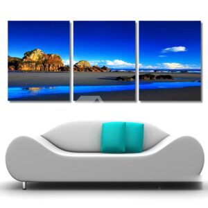 New Arrival Blue Sky White Clouds And The Lake Cross Film Wall Arts Prints