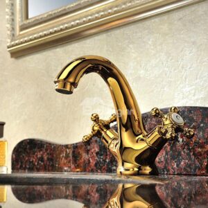 New Arrival Hot Selling European Style Gold Bathroom Sink Faucet