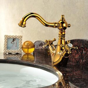 New Arrival High Quality Classic European-style Gold Bathroom Sink Faucet