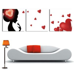 New Arrival Sexy Woman And Red Heart Cross Film Wall Art Prints