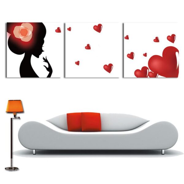 New Arrival Sexy Woman And Red Heart Cross Film Wall Art Prints