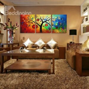 New Arrival Rainbow-liked Trees Cross Film Wall Art Prints