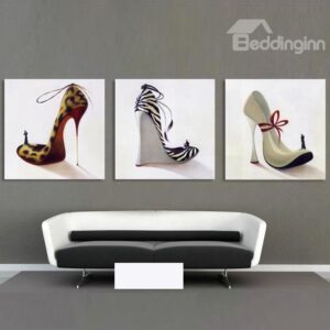 New Arrival Fashionable High-heeled Shoes Cross Film Wall Art Prints