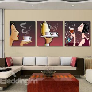 New Arrival Sexy Woman With Hot Coffee Cross Film Wall Art Prints