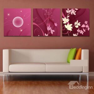 New Arrival White Flower With Pureple Addition Cross Film Wall Art Prints