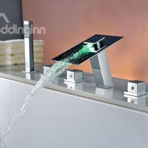 New Arrival High Quality LED Color Changing Unique Head Bathtub Faucet