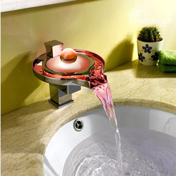 Unique High Quality LED Color Changing Bathroom Sink Faucet