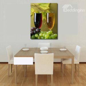 New Arrival Purple And Green Grapes And Red Wine Film Wall Art Prints
