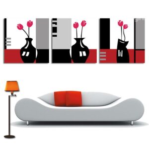 New Arrival Red Flowers In The Bottle Film Wall Art Prints