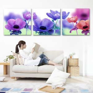 New Arrival Pink And Orange Flowers Film Wall Art Prints