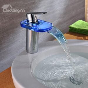High Quality Stunning One Handle LED Color Changing by Temperature Bathroom Sink Faucet