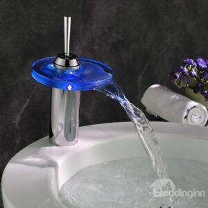 New Arrival High Quality LED Color Changing Round Bathroom Sink Faucet