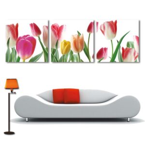 New Arrival Delicate Yellow Red Tulip Film Wall Art Prints