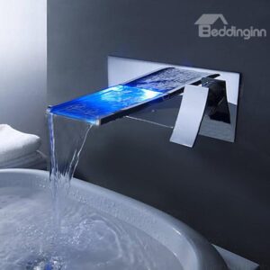 New Arrival Stunning Temperature Control Color Changing Bathroom Sink Faucet