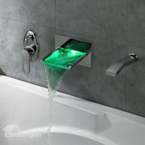 Top Selling Popular Gorgeous Temperature Control Colorful LED Bathroom Sink Faucet