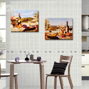 New Arrival Abundant Food And Flowers On The Table Film Wall Art Prints