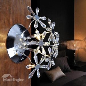 Elegant Bouquet Design Crystal Wall Light with 3 Lights
