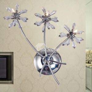 Fancy Bouquet Design Crystal Wall Light with 3 Lights