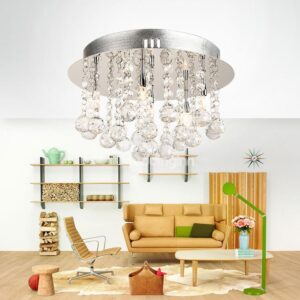 Charming K9 Crystal Flush Mount with 6 lights