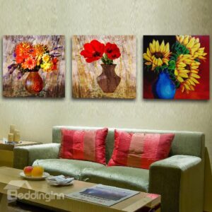 New Arrival Yellow And Red Flowers Blossom Film Wall Art Prints