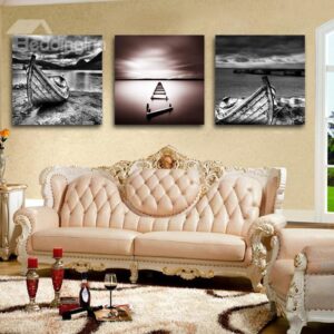 New Arrival Unique Ship And Dark Clouds Film Wall Art Prints