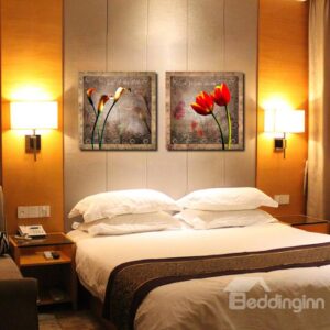 New Arrival Elegant Tulips And Lilies Film Wall Art Prints