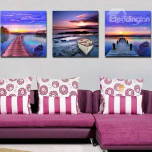 New Arrival Ship Bridge And Colorful Clouds Film Wall Art Prints