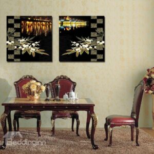 New Arrival Lakeside Night View Film Art Wall Prints