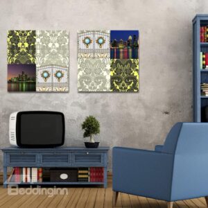 New Arrival Modern City Beside The Lake And Gate Film Art Wall Prints