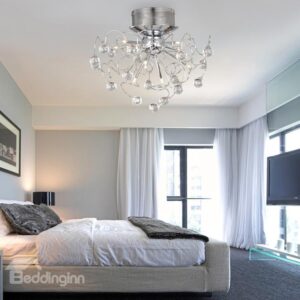 Enjoyable Luxuriant Metal Crystal 9 Lights Flush Mount