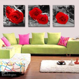 New Arrival Red Roses And A String of Pearls Film Art Wall Prints