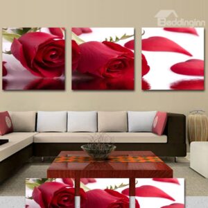 New Arrival Delicate Red Roses Cross Film Art Wall Prints
