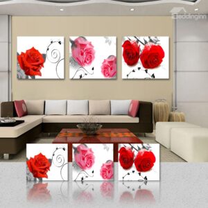 New Arrival Pink And Red Roses Film Art Wall Prints