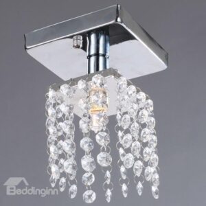 New Arrival Metal Crystal 1 Light Flush Mount