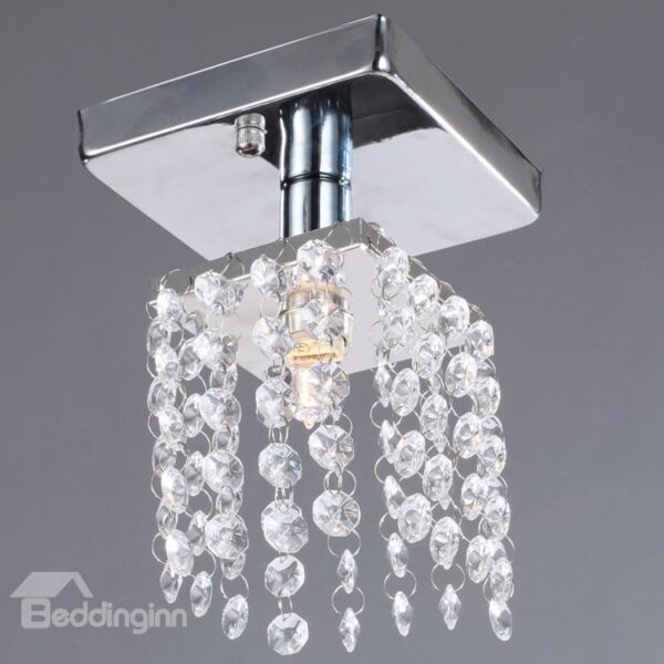 New Arrival Metal Crystal 1 Light Flush Mount
