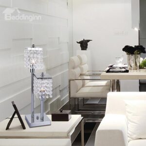 New Arrival Elegant Metal Crystal 2 Lights Lamp